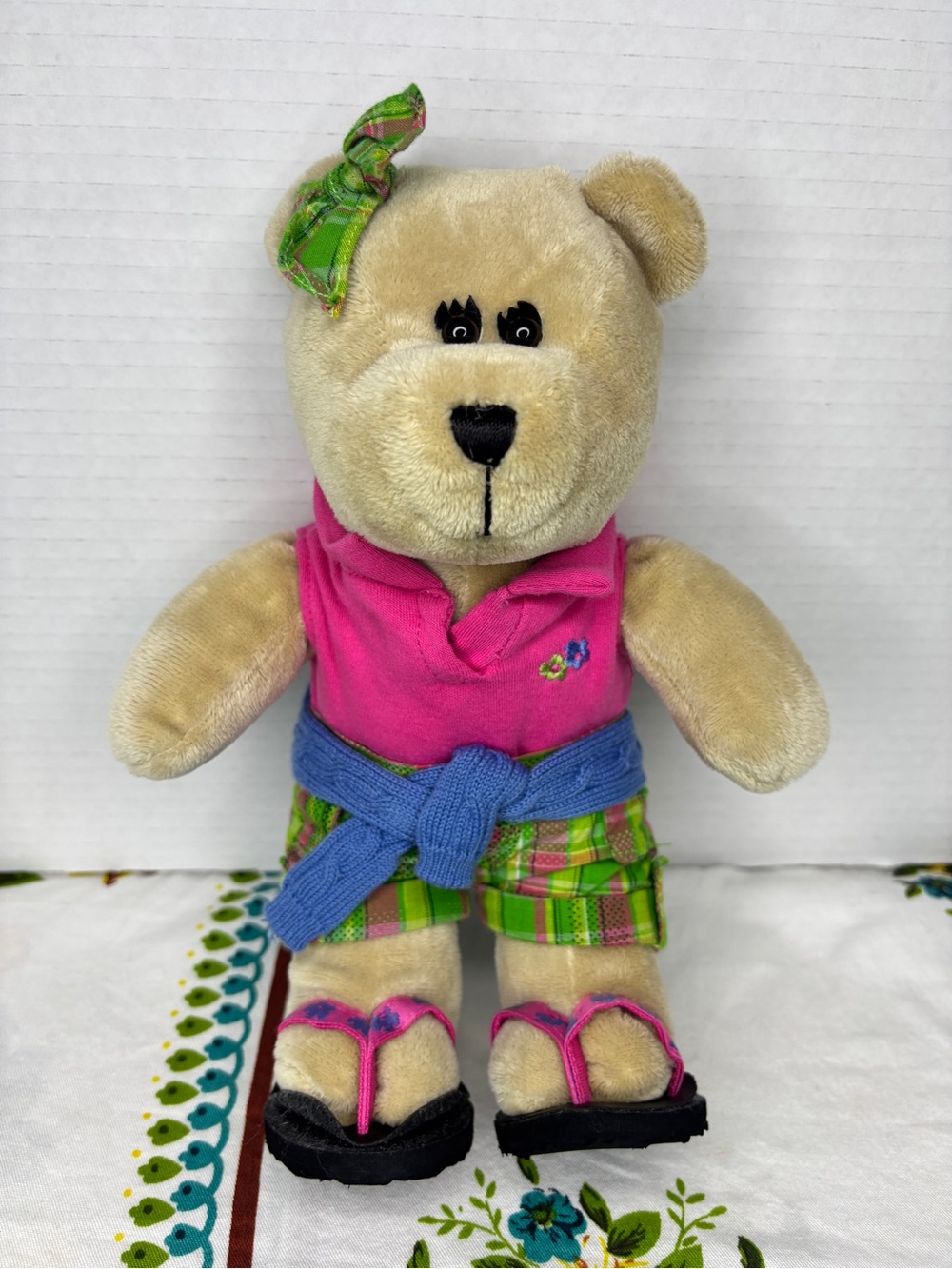 2007 Starbucks Bearista 62nd Edition Bear Stuffed Animal Hawaiian Plush Toy